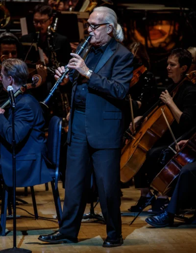 Clarinetist, Joe Smith, of the No Name Pops Orchestra