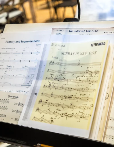 The score of "Sunday in the Park" composed by Peter Nero