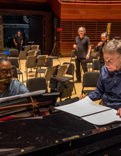 Carl Topilow and George Burton preparing for the Peter Nero Tribute Concert