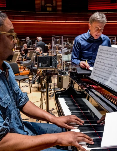 Carl Topilow and George Burton preparing for the Peter Nero Tribute Concert